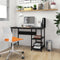 vidaXL - Computerbureau - 105x55x72 - cm - MDF - en - metaal - zwart