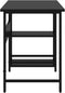 vidaXL - Computerbureau - 105x55x72 - cm - MDF - en - metaal - zwart