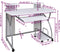 vidaXL - Computerbureau - 110x52x88,5 - cm - bewerkt - hout - wit