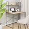 vidaXL - Computerbureau - 110x60x138 - cm - bewerkt - hout - zwart - en - eikenkleurig