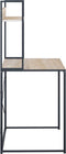 vidaXL - Computerbureau - 110x60x138 - cm - bewerkt - hout - zwart - en - eikenkleurig