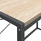 vidaXL - Computerbureau - 110x60x138 - cm - bewerkt - hout - zwart - en - eikenkleurig