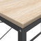 vidaXL - Computerbureau - 110x60x70 - cm - bewerkt - hout - zwart - en - eikenkleurig