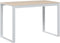 vidaXL - Computerbureau - 110x60x73 - cm - spaanplaat - wit - en - eikenkleurig