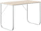 vidaXL - Computerbureau - 110x60x73 - cm - spaanplaat - wit - en - eikenkleurig