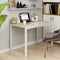 vidaXL - Computerbureau - 110x60x73 - cm - spaanplaat - wit - en - eikenkleurig