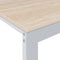 vidaXL - Computerbureau - 110x60x73 - cm - spaanplaat - wit - en - eikenkleurig