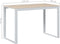 vidaXL - Computerbureau - 110x60x73 - cm - spaanplaat - wit - en - eikenkleurig