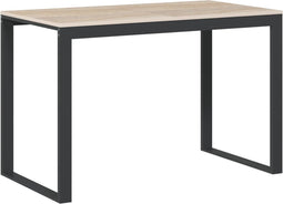 vidaXL - Computerbureau - 110x60x73 - cm - spaanplaat - zwart - en - eikenkleurig
