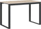 vidaXL - Computerbureau - 110x60x73 - cm - spaanplaat - zwart - en - eikenkleurig