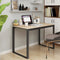vidaXL - Computerbureau - 110x60x73 - cm - spaanplaat - zwart - en - eikenkleurig