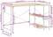 vidaXL - Computerbureau - 110x72x70 - cm - bewerkt - hout - wit - en - eikenkleurig