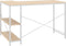vidaXL - Computerbureau - 110x72x70 - cm - bewerkt - hout - wit - en - eikenkleurig