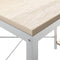 vidaXL - Computerbureau - 110x72x70 - cm - bewerkt - hout - wit - en - eikenkleurig