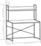 vidaXL - Computerbureau - 120x60x138 - cm - wit - en - eikenkleurig