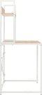 vidaXL - Computerbureau - 120x60x138 - cm - wit - en - eikenkleurig