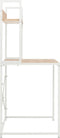 vidaXL - Computerbureau - 120x60x138 - cm - wit - en - eikenkleurig