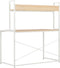 vidaXL - Computerbureau - 120x60x138 - cm - wit - en - eikenkleurig