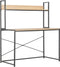 vidaXL - Computerbureau - 120x60x138 - cm - zwart - en - eikenkleurig