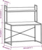 vidaXL - Computerbureau - 120x60x138 - cm - zwart - en - eikenkleurig