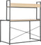 vidaXL - Computerbureau - 120x60x138 - cm - zwart - en - eikenkleurig