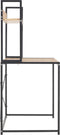vidaXL - Computerbureau - 120x60x138 - cm - zwart - en - eikenkleurig