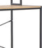 vidaXL - Computerbureau - 120x60x138 - cm - zwart - en - eikenkleurig