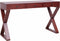 vidaXL - Computerbureau - 132x47x77 - cm - massief - mahoniehout - bruin