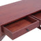 vidaXL - Computerbureau - 132x47x77 - cm - massief - mahoniehout - bruin