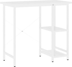 vidaXL - Computerbureau - 80x40x72 - cm - MDF - en - metaal - wit
