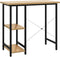vidaXL - Computerbureau - 80x40x72 - cm - MDF - metaal - zwart - lichteikenkleurig