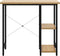 vidaXL - Computerbureau - 80x40x72 - cm - MDF - metaal - zwart - lichteikenkleurig