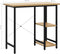 vidaXL - Computerbureau - 80x40x72 - cm - MDF - metaal - zwart - lichteikenkleurig