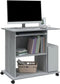 vidaXL - Computerbureau - 80x50x75 - cm - bewerkt - hout - betongrijs