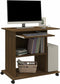 vidaXL - Computerbureau - 80x50x75 - cm - bewerkt - hout - bruin - eikenkleur