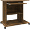 vidaXL - Computerbureau - 80x50x75 - cm - bewerkt - hout - gerookt - eikenkleurig