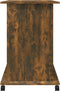 vidaXL - Computerbureau - 80x50x75 - cm - bewerkt - hout - gerookt - eikenkleurig