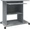 vidaXL - Computerbureau - 80x50x75 - cm - bewerkt - hout - grijs - sonoma - eikenkleur