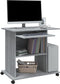 vidaXL - Computerbureau - 80x50x75 - cm - bewerkt - hout - grijs - sonoma - eikenkleur
