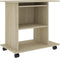 vidaXL - Computerbureau - 80x50x75 - cm - bewerkt - hout - sonoma - eikenkleurig