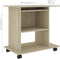 vidaXL - Computerbureau - 80x50x75 - cm - bewerkt - hout - sonoma - eikenkleurig