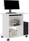 vidaXL - Computerbureau - 80x50x75 - cm - bewerkt - hout - wit