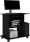 vidaXL - Computerbureau - 80x50x75 - cm - bewerkt - hout - zwart