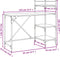 vidaXL - Computerbureau - met - schappen - 120x47x109 - cm - bruin - eikenkleur