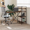 vidaXL - Computerbureau - met - schappen - 120x47x109 - cm - bruin - eikenkleur