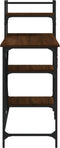 vidaXL - Computerbureau - met - schappen - 120x47x109 - cm - bruin - eikenkleur