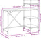 vidaXL - Computerbureau - met - schappen - 120x47x109 - cm - gerookt - eikenkleurig