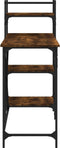 vidaXL - Computerbureau - met - schappen - 120x47x109 - cm - gerookt - eikenkleurig