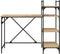 vidaXL - Computerbureau - met - schappen - 120x47x109 - cm - sonoma - eikenkleurig