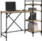 vidaXL - Computerbureau - met - schappen - 120x47x109 - cm - sonoma - eikenkleurig